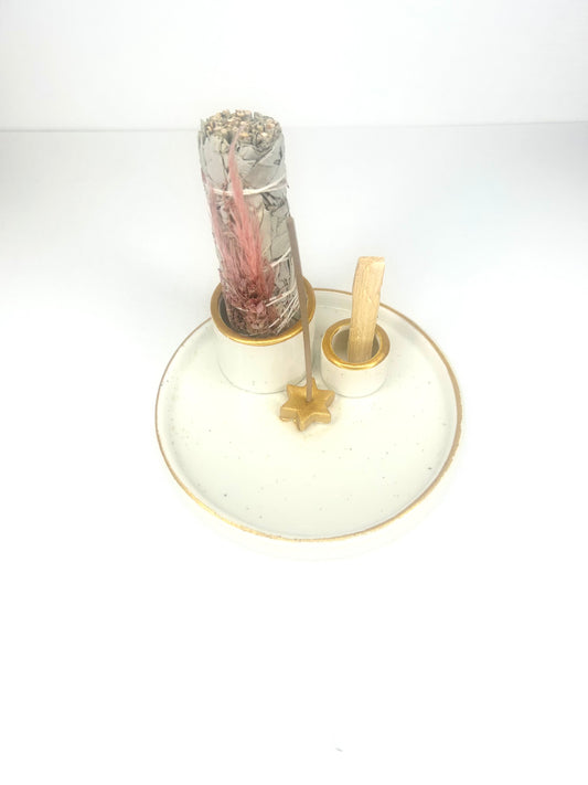 Sage,Palo Santo , Incense Holder